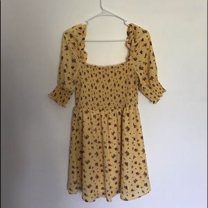 Yellow floral dress